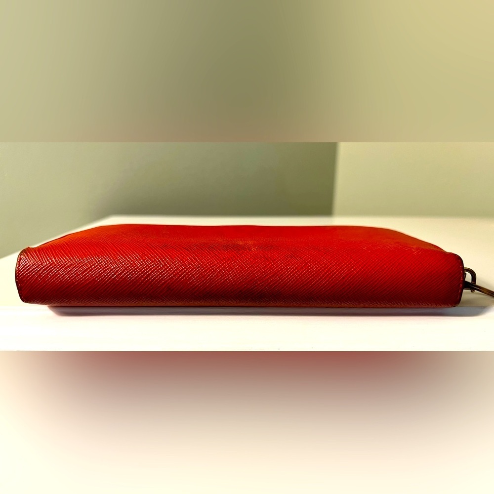 Prada Scarlet Saffiano Leather Wallet AS IS - Picture 5 of 10